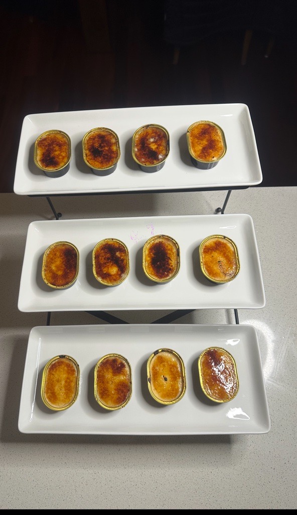 Crema Catalana served at Melbourne catering event by Tapas Madriz